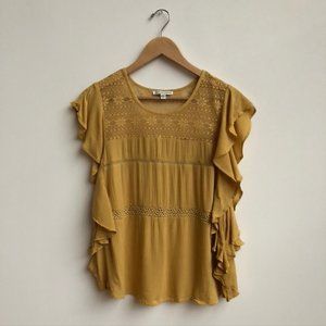 american eagle | mustard yellow festival t…